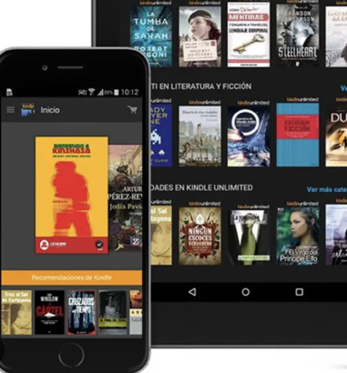 Libro en Kindle, celular y tablet