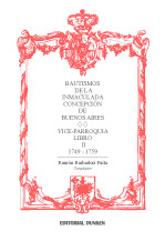 Tapa de Bautismos de la Inmaculada Concepción de Buenos Aires - Vice-parroquia Libro II