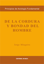 Tapa de De la Cordura y Bondad del Hombre. Principios de Axiología fundamental