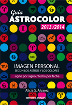 Tapa de Guía Astrocolor 2013-2014. Imagen personal según los astros y los colores
