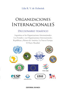 Tapa de Organizaciones Internacionales, diccionario temático.