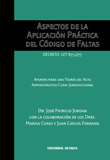 Tapa de Aspectos de la Aplicación Práctica del Código de Faltas. Decreto-Ley 8751/77