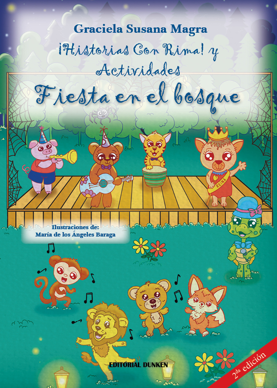 Tapa de Fiesta en el bosque. Historias con rima y actividades